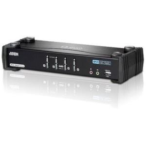 ATEN DVI Link KVM Switch USB + DVI + Audio, 4-fach mit USB 2.1 Sourround Sound Audio, integrierter USB 2.0 Hub (CS1784A)