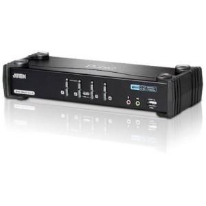 ATEN DVI Link KVM Switch USB + DVI + Audio, 4-fach mit USB 2.1 Sourround Soun...