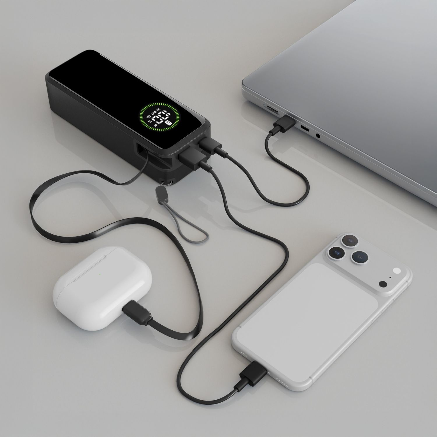 Cellularline ROLLER 20000 Powerbank 20000 mAh 65 W USB-A USB-C Schwarz