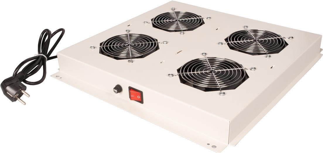 ROLINE 19 Zoll Dachlüftereinheit 4 Lüfter ON/OFF grau (26.21.0301)