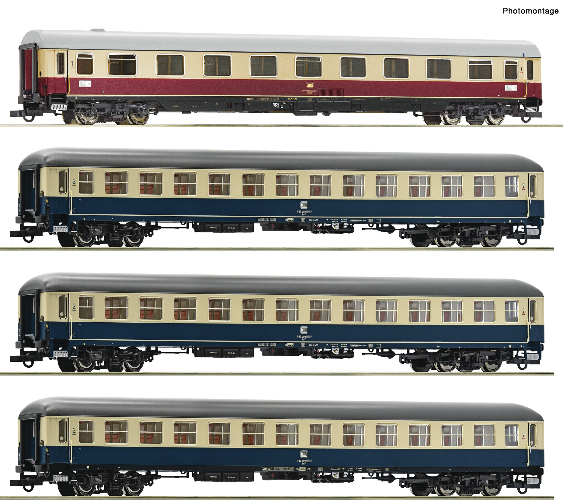 Roco 6200154 Lot de 4 ci 511 « Chiemgau » de la DB H0