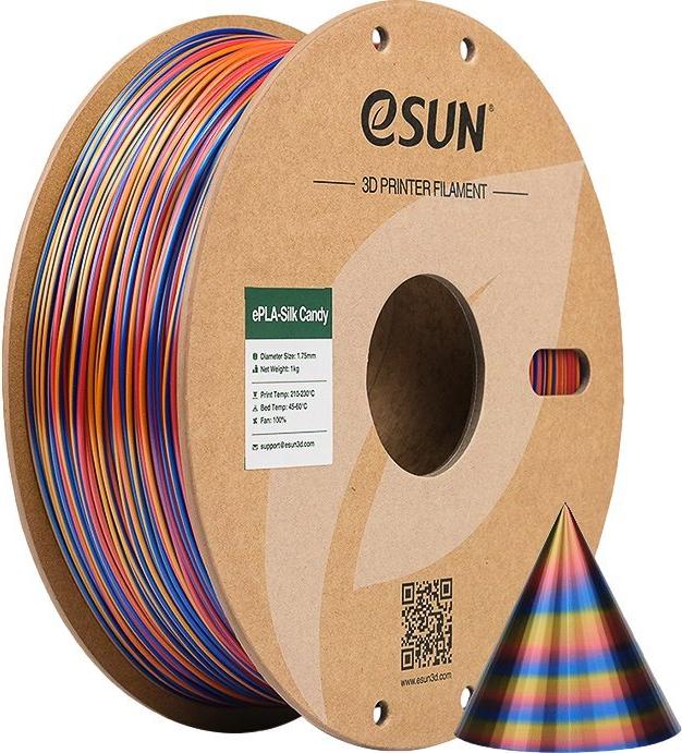 EPLA-SILK CANDY 1,75mm RED GOLD BLUE 1kg ESUN 3D FILAMENT (EPLA-SILK CANDY175RJU1)
