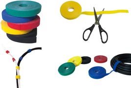 LogiLink Klettband, 16 mm x 4 m, rot starke Haftung, zuschneidbar, mehrfach verwendbar - 1 Stück (KAB0052)