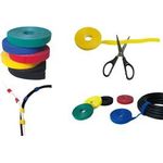 LogiLink Klettband, 16 mm x 4 m, rot starke Haftung, zuschneidbar, mehrfach verwendbar - 1 Stück (KAB0052)