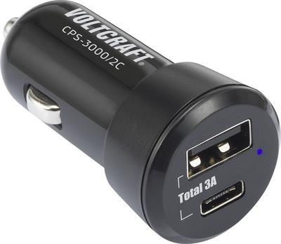 VOLTCRAFT CPS-3000/2C VC-11452270 USB-Ladegerät KFZ, LKW Ausgangsstrom (max.) 3000 mA 2 x USB, USB-C Buchse (VC-11452270)