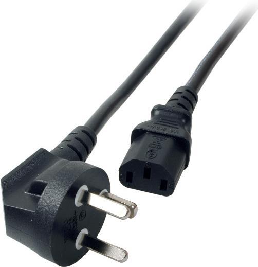 EFB-Elektronik Netzleitung Dänemark DPin 90° - C13 180°, schwarz, 1,8m, 3 x 0,75 mm² Hersteller: EFB Elektronik (EK539.1,8)