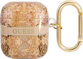 GUESS Cover Flower Strap Gold, für AirPods 1/2, GUA2HHFLD (GUA2HHFLD)