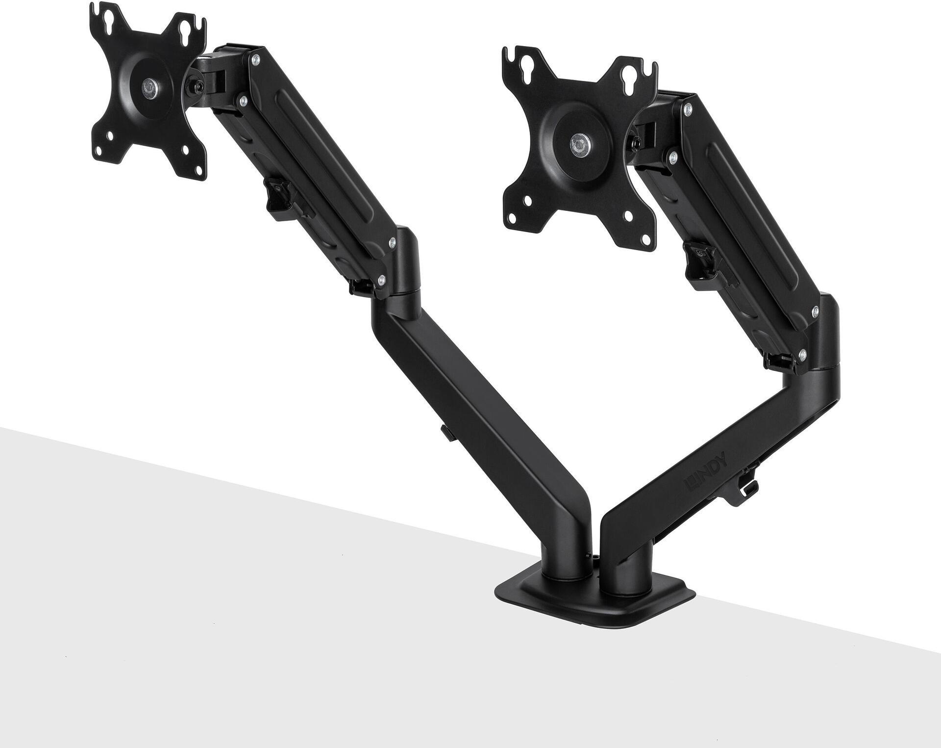 Lindy Dual Mount Desktop Gasfederarm - Schwarz (40708)