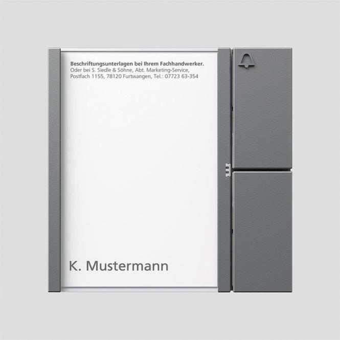 S. Siedle & Soehne Tastenmodul TM 612-1 DG dunkelgrau-glimmer 1fach (200038753-00)