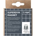 Sigel Magnetplättchen Strong O 10 x 10 mm 10 Stück - SIGEL BA701 SuperDym C5 Ø10mm (BA701)