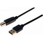 USB 2.0 Premium Kabel, vergoldet, USB St. A / USB St. B, 1,0 m Hochwertiges USB Anschlusskabel für störungsfreien Betrieb (532427)