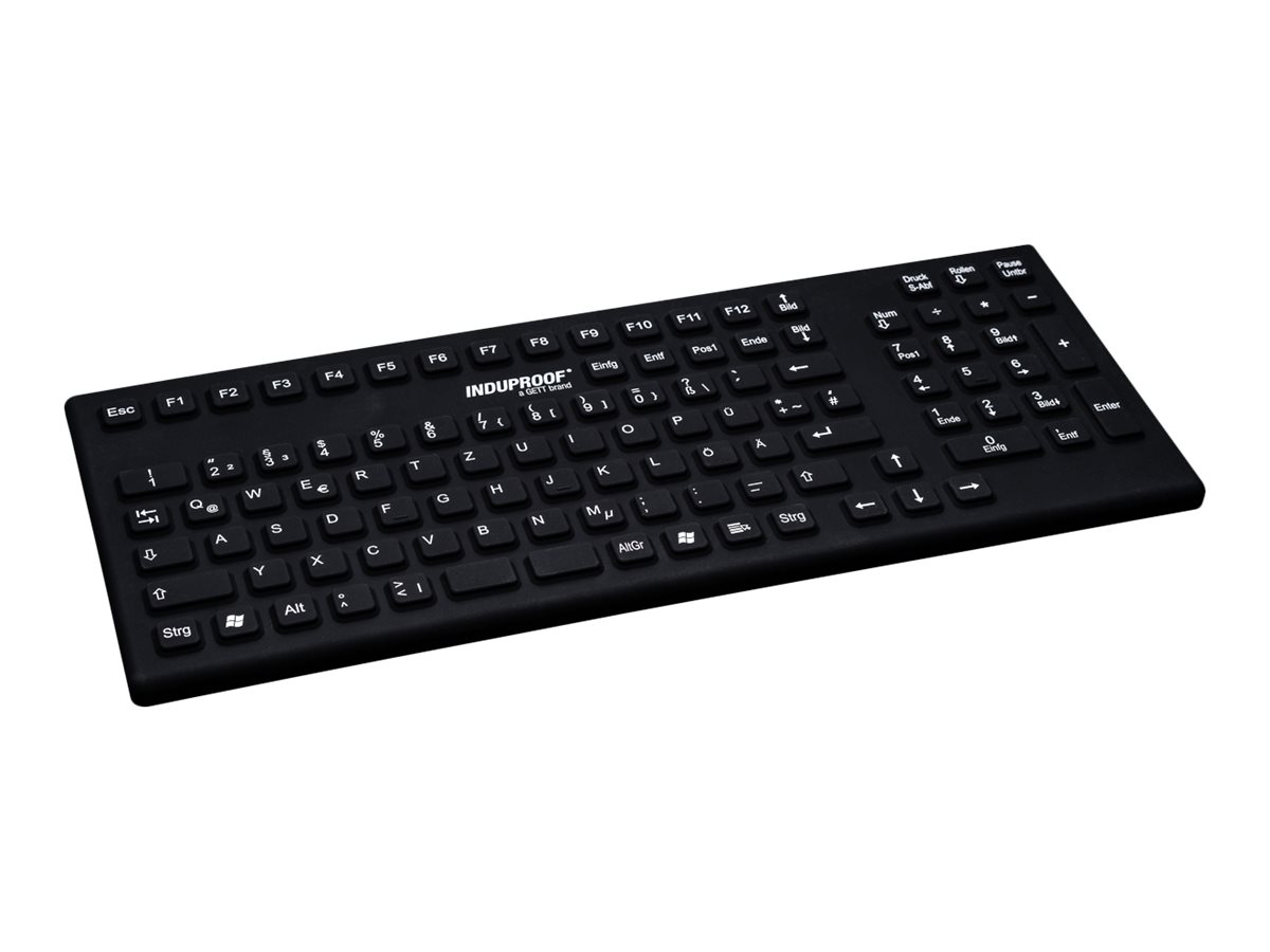 GETT InduKey InduProof Smart Classic kabelgebundene USB-Tastatur 106 Tasten Deutsch IP68 Schwarz