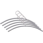 kerkmann Chrom-Kleiderbügel, chrom Stärke: 10 mm, Länge: 460 mm, gebogen - 5 Stück (6006)