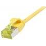 Patchkabel RJ45, CAT6A 500Mhz, 7,5m, gelb, U/FTP, slimline rund d=3,8mm, TPE/LSZH(Superflex), AWG32, mitCat.7 Rohkabel, Synergy 21 (S217378V3)
