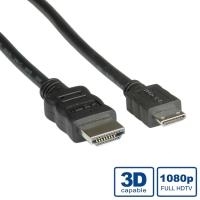 VALUE HDMI High Speed Kabel mit Ethernet, HDMI ST - Mini HDMI ST 2,0m (11.99.5580)