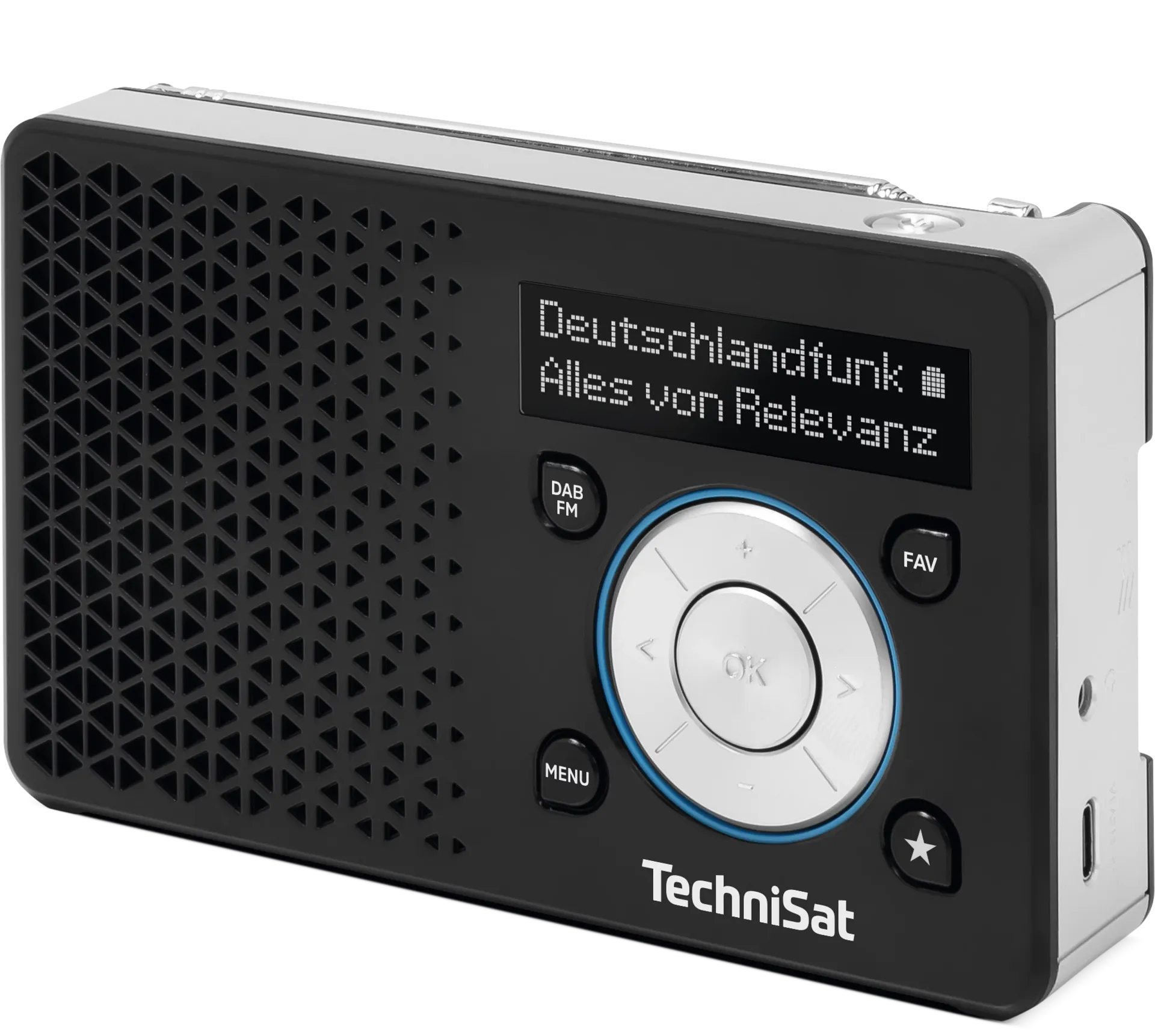 TechniSat DigitRadio 1 A DAB+ FM Radio Schwarz, Silber