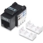 Intellinet Cat6 Modularbuchse, UTP, Keystone Jack, schwarz, benötigt LSA-Auflegewerkzeug (210720)