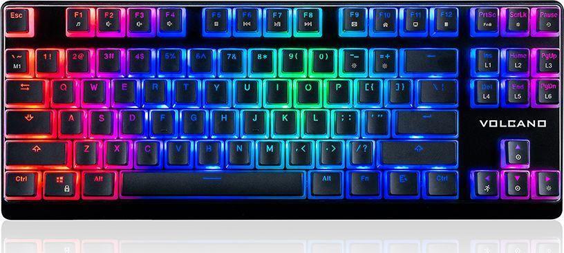 MODECOM VOLCANO LANPARTY RGB PUDDING EDITION Balta žaidimu klaviatura (BLUE SWITCH) US (K-MC-LANPARTY-U-RGB-BLUE-200-PU)