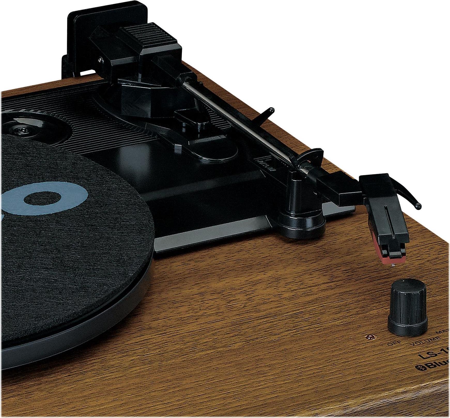 Lenco LS-100WD Plattenspieler mit Riemenantrieb 33/45/78 RPM Schwarz, Eiche