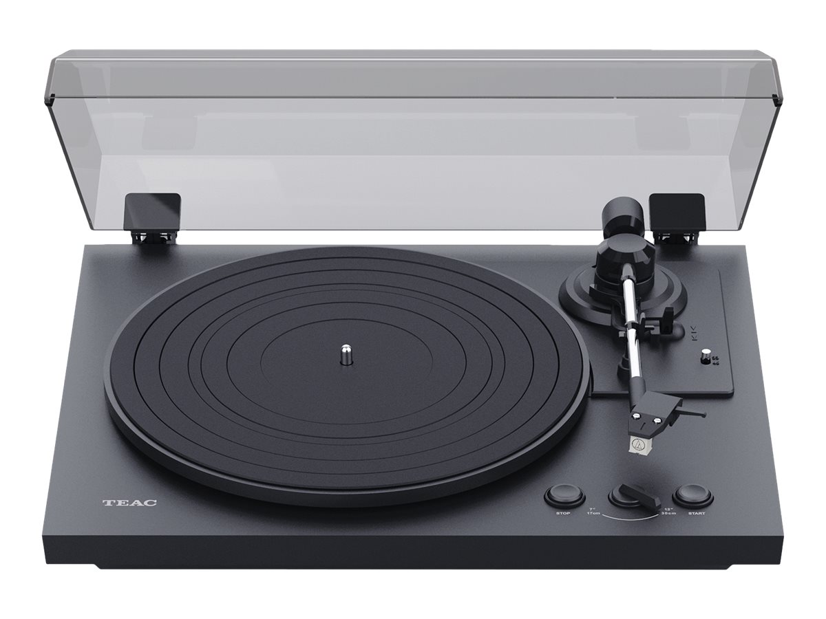 Teac TN-175 Vollautomatik HiFi-Plattenspieler Riemenantrieb 33/45 U/min MDF-Gehäuse Schwarz