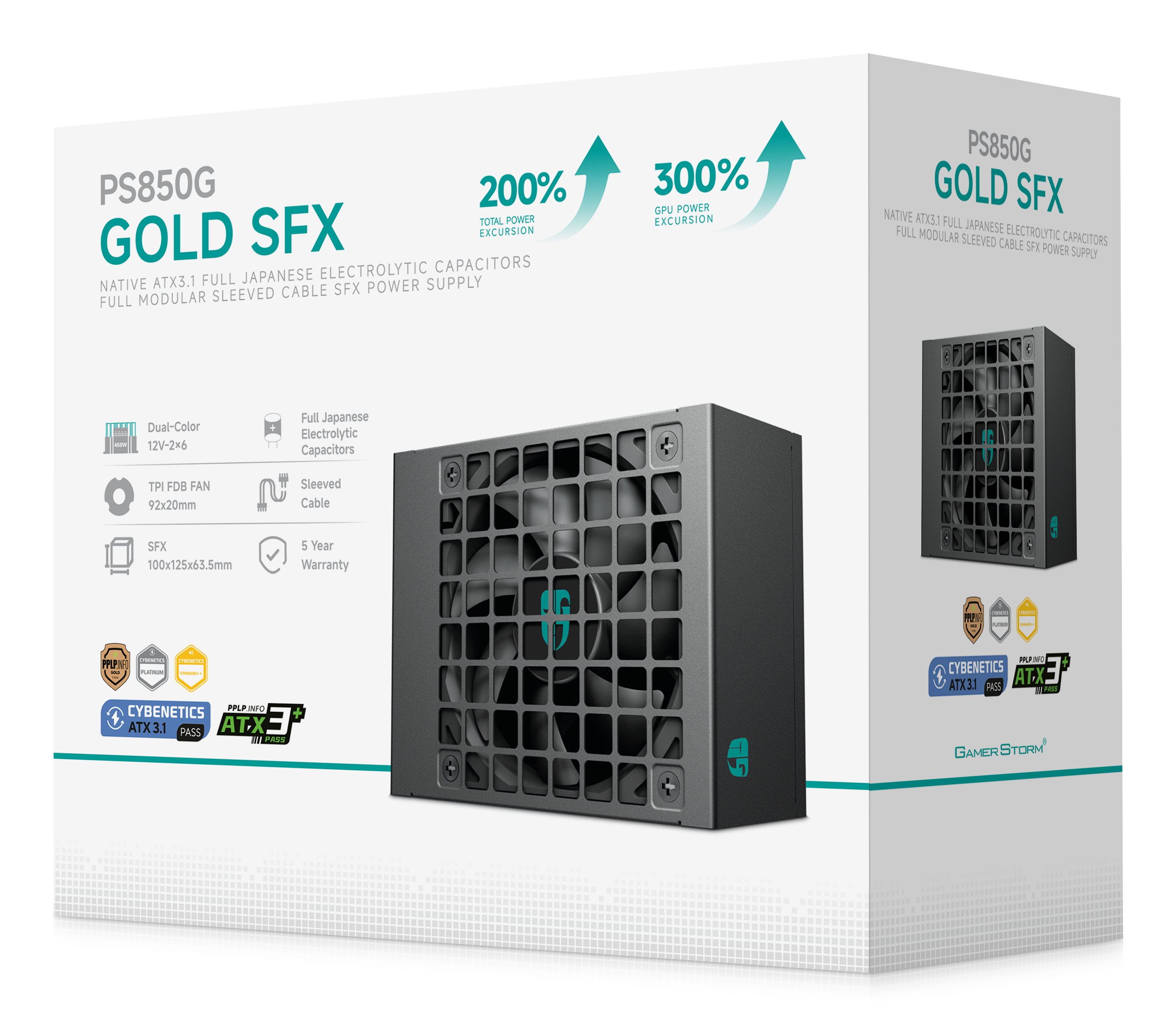DeepCool PS850G SFX ATX 3.1 850 W 80 PLUS Gold Modular Schwarz
