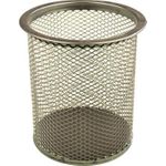 helit Stifteköcher Mesh H2518100 9x10cm rund 1Fach Metall silber (H2518100)