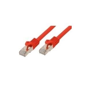 RJ45 Patchkabel mitCat.7 Rohkabel und Rastnasenschutz (RNS®), S/FTP, PiMF, halogenfrei, 600MHz, OFC, rot, 3m, Good Connections® (8070R-030R)