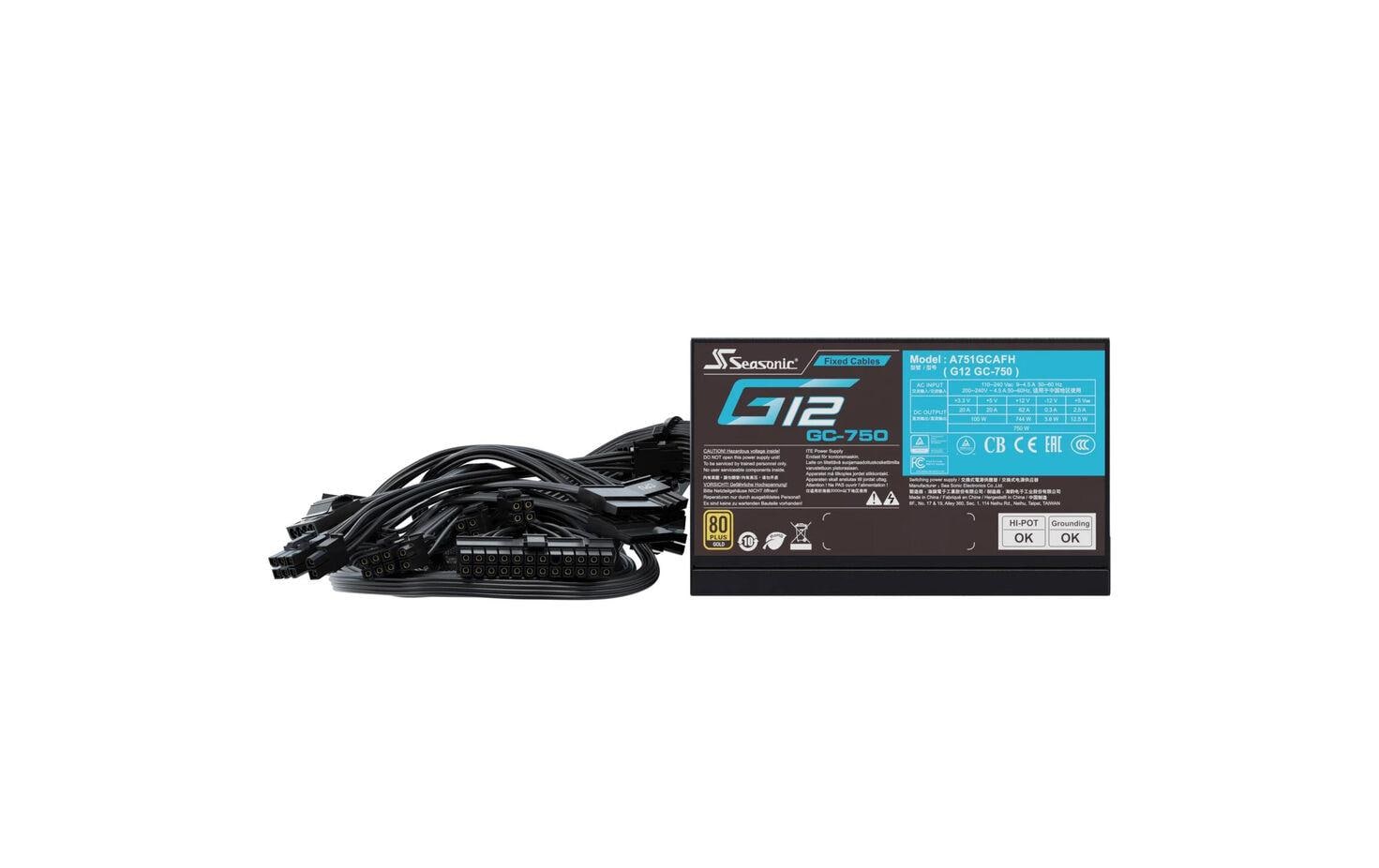 Seasonic G12 GC-750 750 W 80+ Gold Schwarz