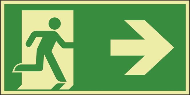 HEIN Industrieschilder HEIN 47317 RettungszeichenHEIN_47317Rettungsweg rechts ASR KP 300x150mm (47317)