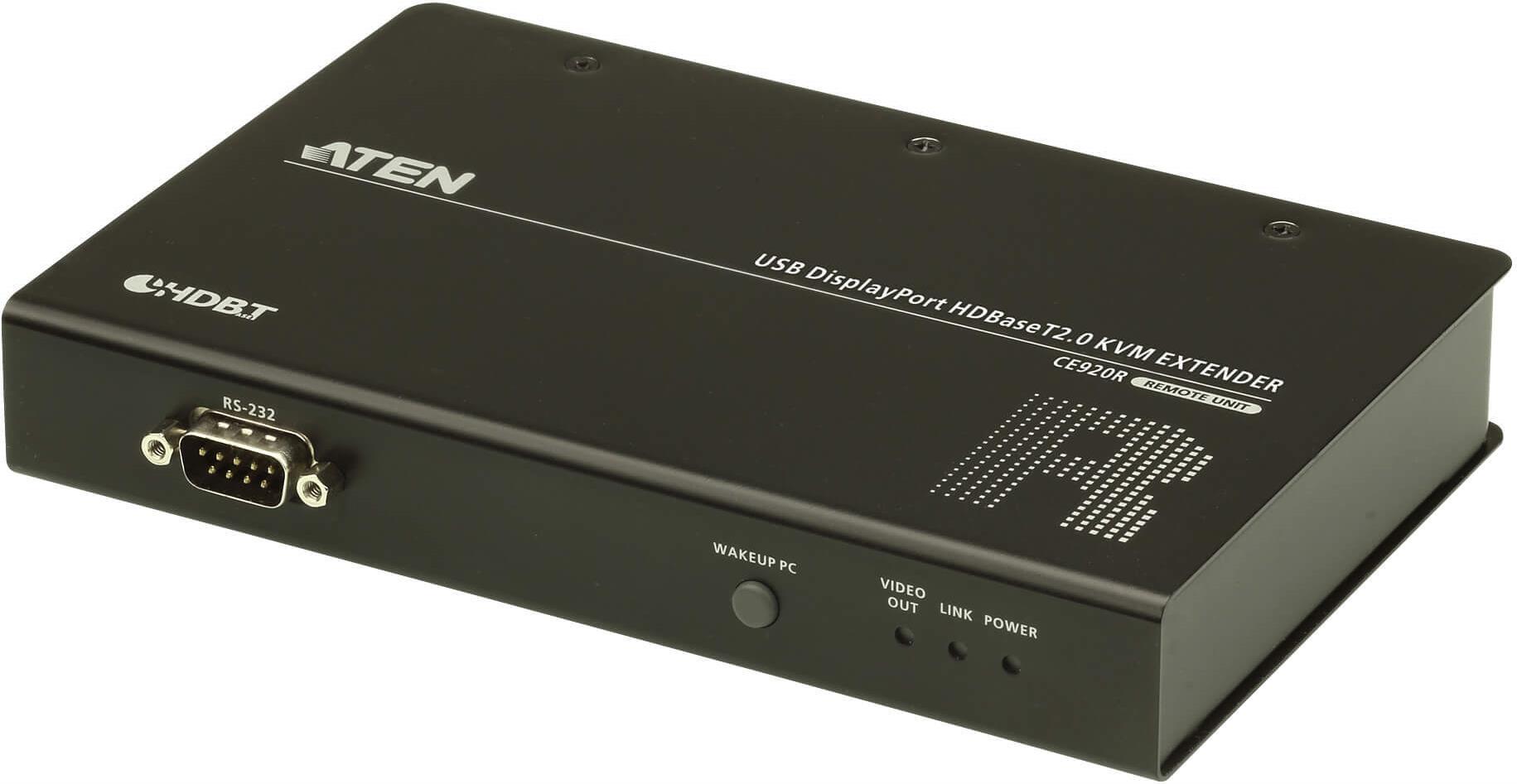ATEN CE920-ATA-G KVM-Extender Set DisplayPort HDBaseT 2.0 4K 150 m Schwarz
