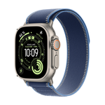 Apple Watch Ultra 3 Titanium Cellular 49mm Natur (Trail Loop blau/hellblau) S/M (MEWR4QF/A)
