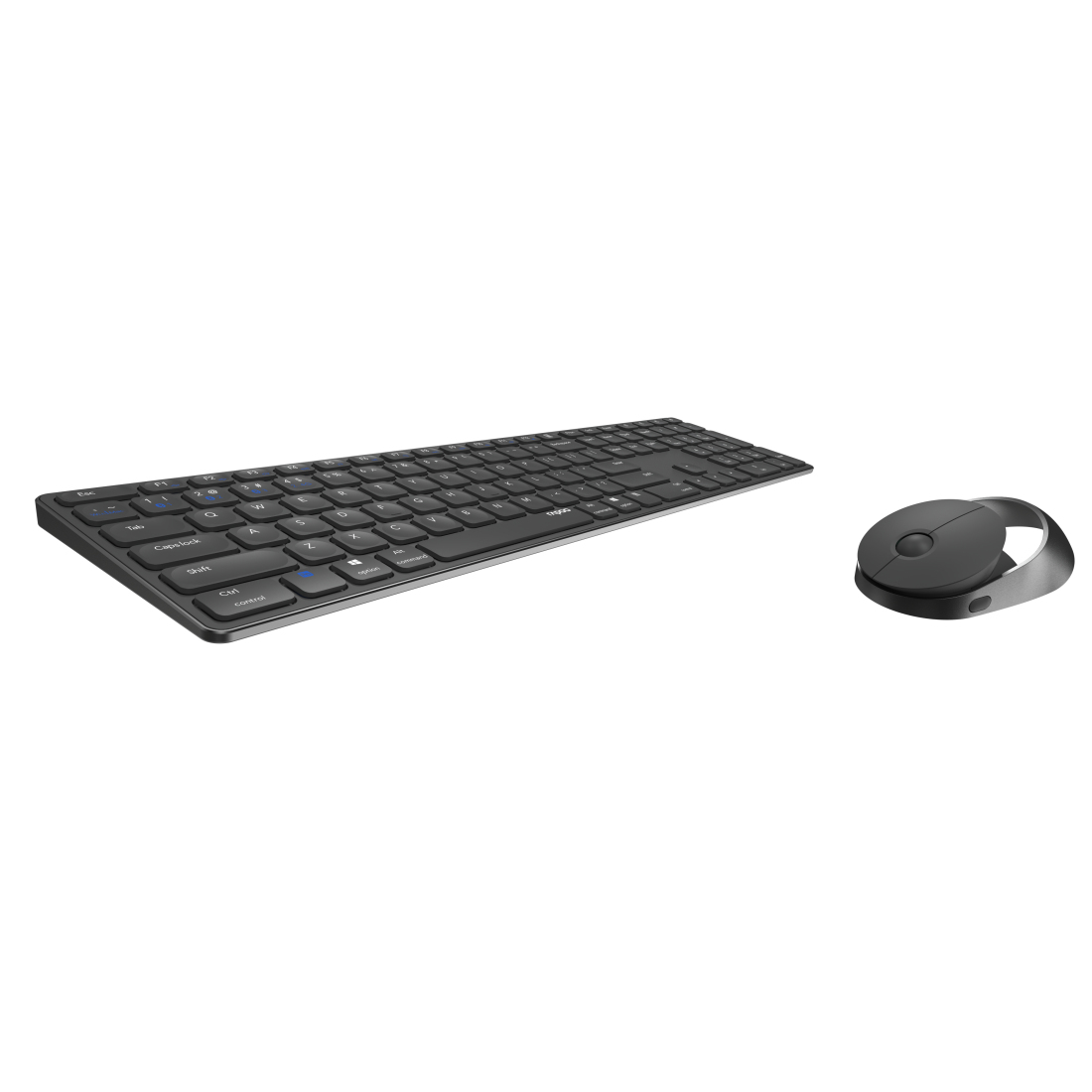 Rapoo 9850M Tastatur-Maus-Set Kabellos RF Wireless + Bluetooth Grau