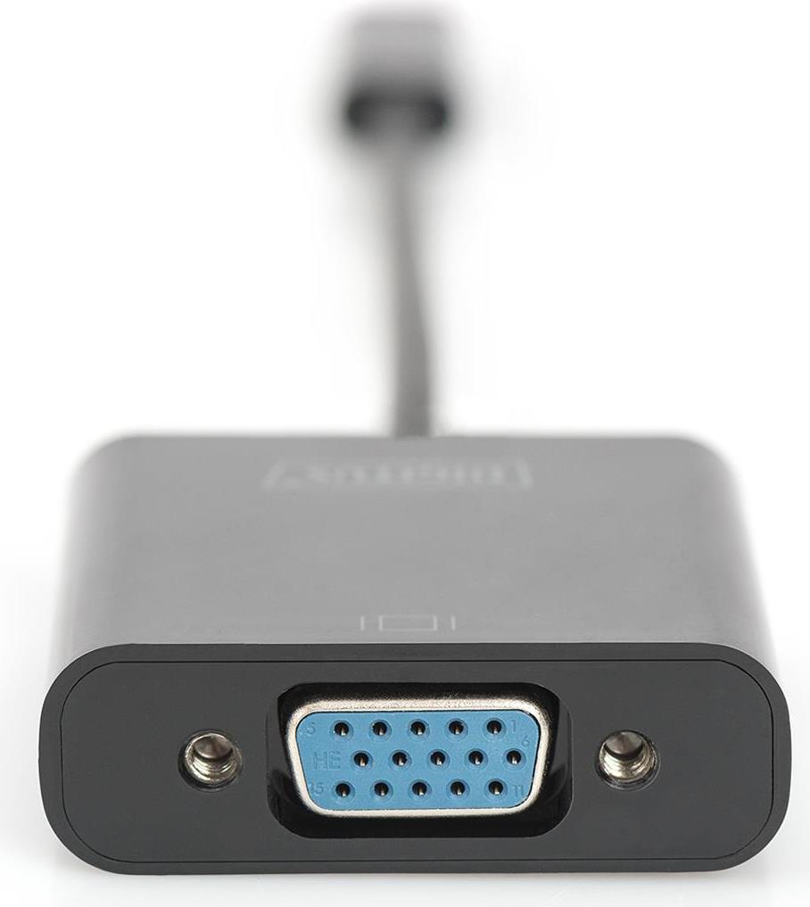 Digitus DA-70853 USB-C auf VGA Adapter Full HD 1080p Schwarz