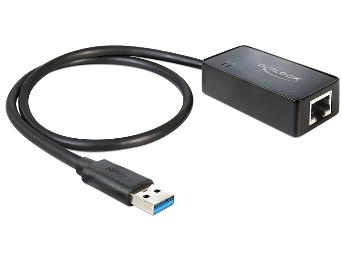 Delock Adapter USB 3.0 > Gigabit LAN 10/100/1000 Mb/s Schwarz