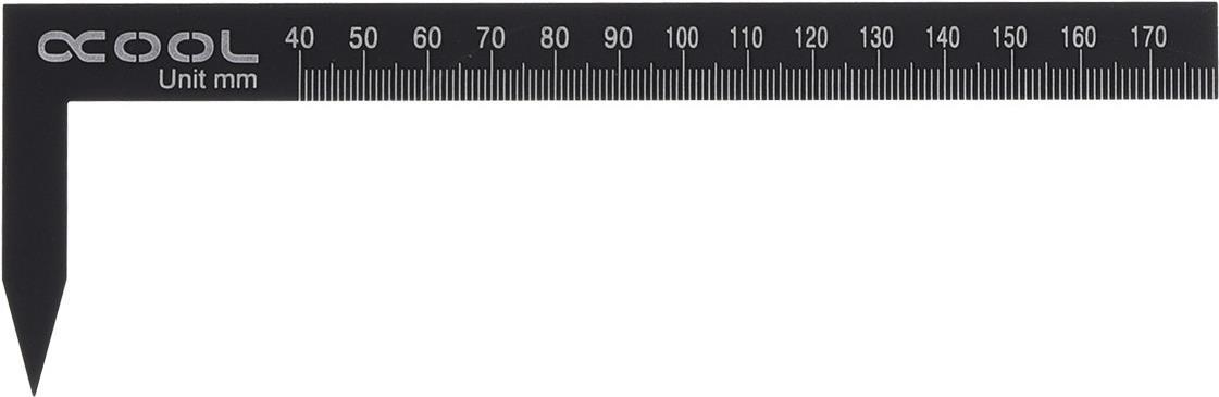 Alphacool 90362 Lineal Schreibtisch-Lineal 170 mm Schwarz 1 Stück(e) (90362)