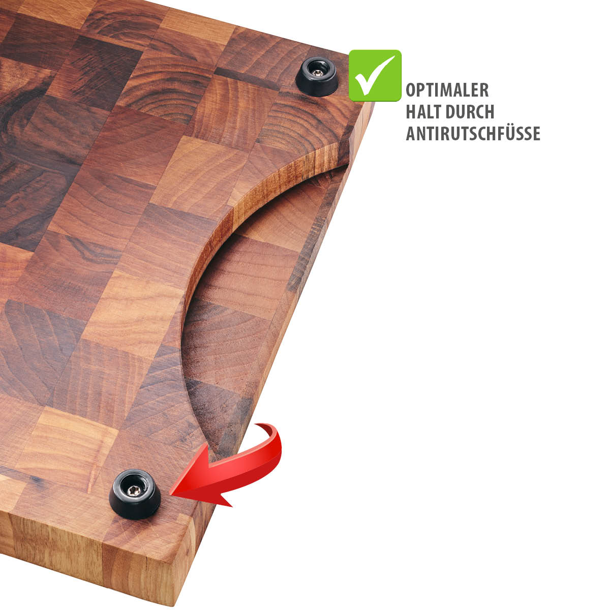 GEFU ENNO Hackblock Walnussholz 30 x 44 cm