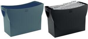 HAN Hängeregistratur-Box SWING KARMA, Kunststoff, schwarz aus 80-100% Recyclingmaterial, für bis zu 20 Mappen oder 3 - 1 Stück (19008-13)