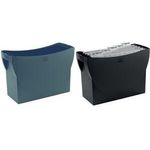 HAN Hängeregistratur-Box SWING KARMA, Kunststoff, schwarz aus 80-100% Recyclingmaterial, für bis zu 20 Mappen oder 3 - 1 Stück (19008-13)