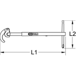 KS TOOLS Teleskop-Standhahn-Mutternschlüssel, Ã˜ 32-63mm (126.2000)