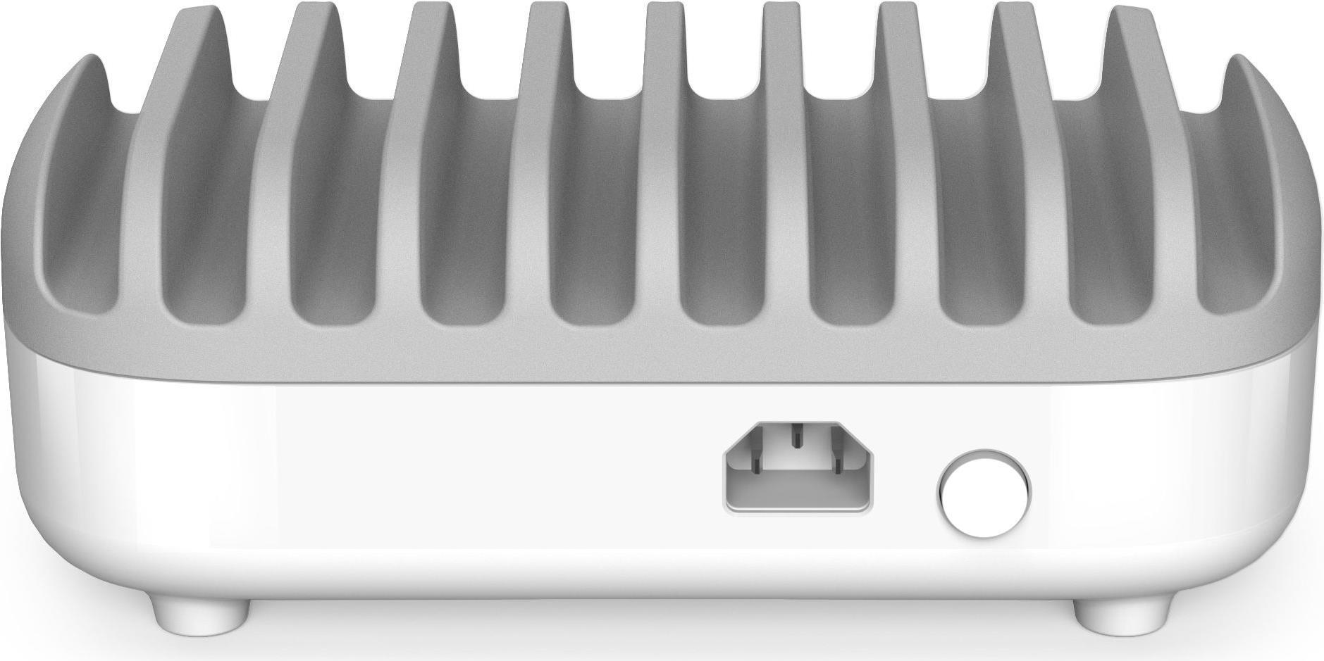 Compulocks 10 Port USB Ladestation mit UK-Netzstecker Grau Weiß