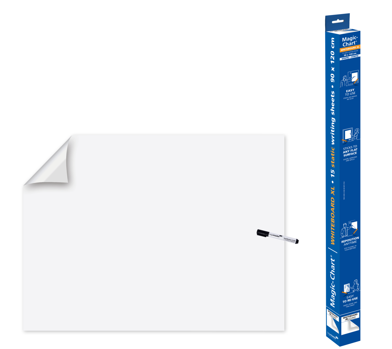 Legamaster Magic-Chart Whiteboard-Folie 1200 x 900 mm Weiß