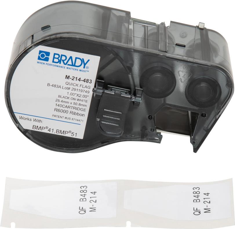 Brady M-214-483 Druckeretikett Weiß Selbstklebendes Druckeretikett (170965)