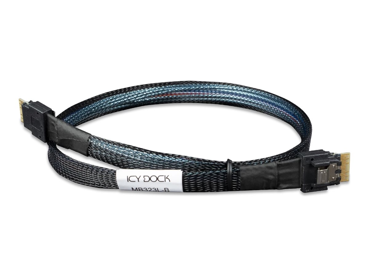 ICY Dock MB323L-B Internes SAS-Kabel SlimSAS 4i SFF-8654 50 cm Schwarz