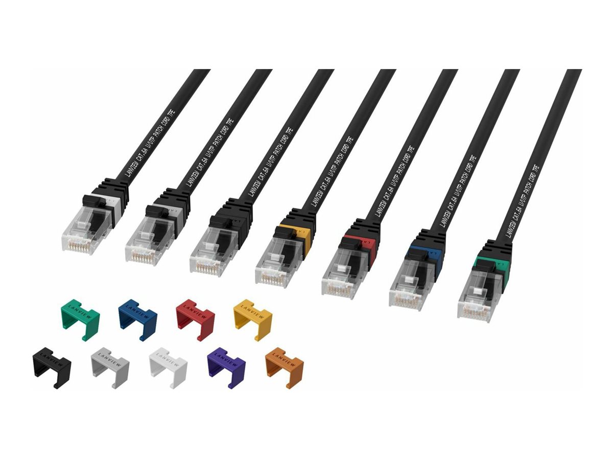 Lanview SmartClick LV-UTP6A01B Netzwerkkabel 1 m Cat6a U/UTP RJ-45 Schwarz