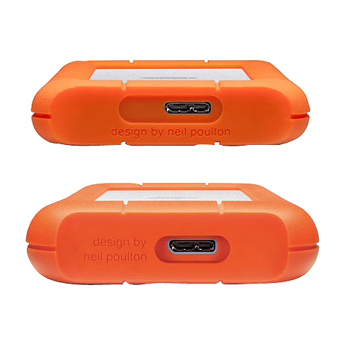 LaCie Rugged Mini Externe Festplatte 1 TB 2.5" USB 3.0 Orange, Silber