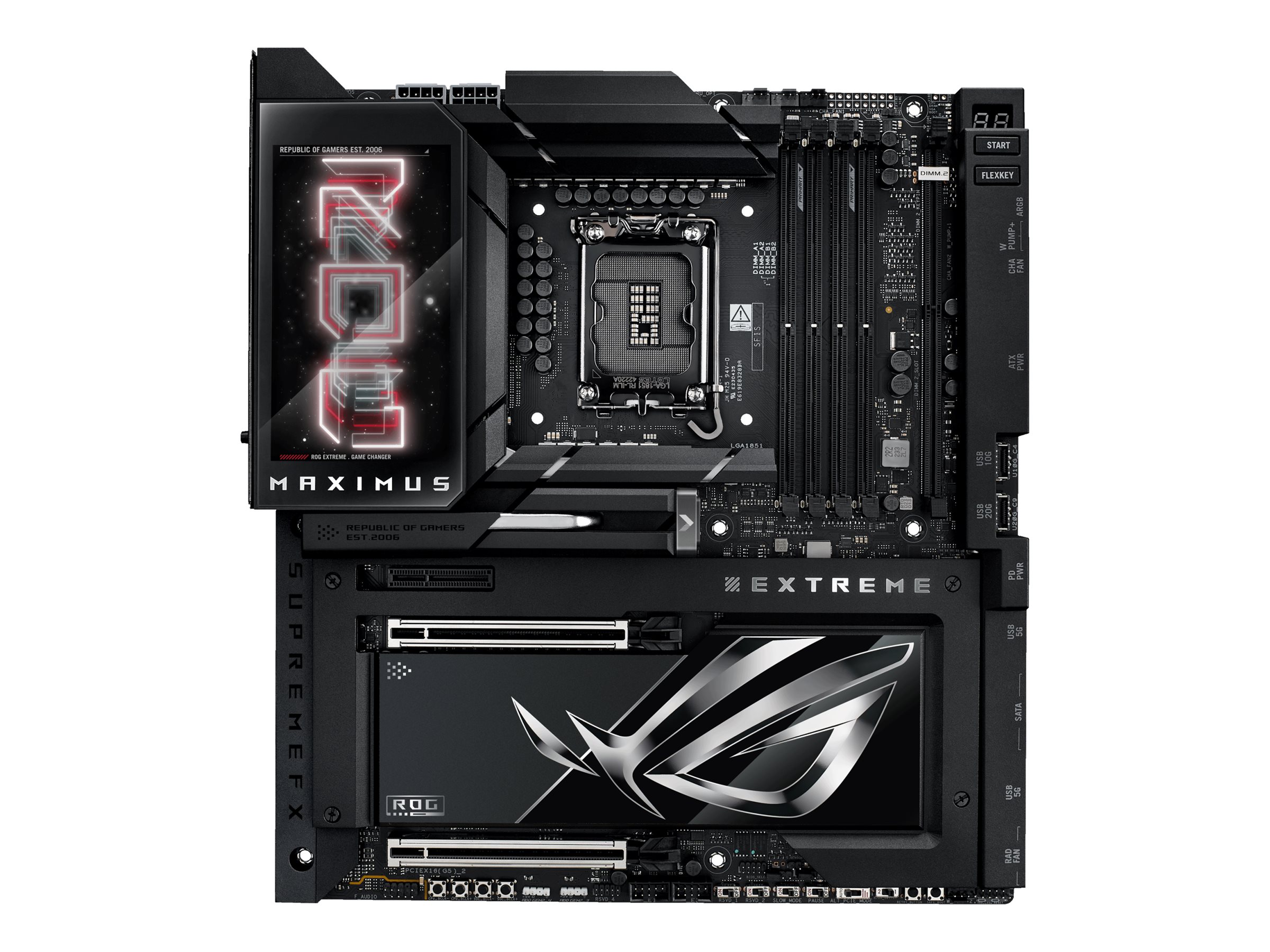 ASUS ROG MAXIMUS Z890 EXTREME Mainboard E-ATX LGA1851 DDR5 Wi-Fi 7 10GbE Schwarz