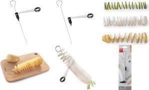 metaltex Rettichschneider, Länge: 293 mm, silber / schwarz Material: Edelstahl/ABS-Kunststoff, langer Zentrierstab, - 1 Stück (200405000)