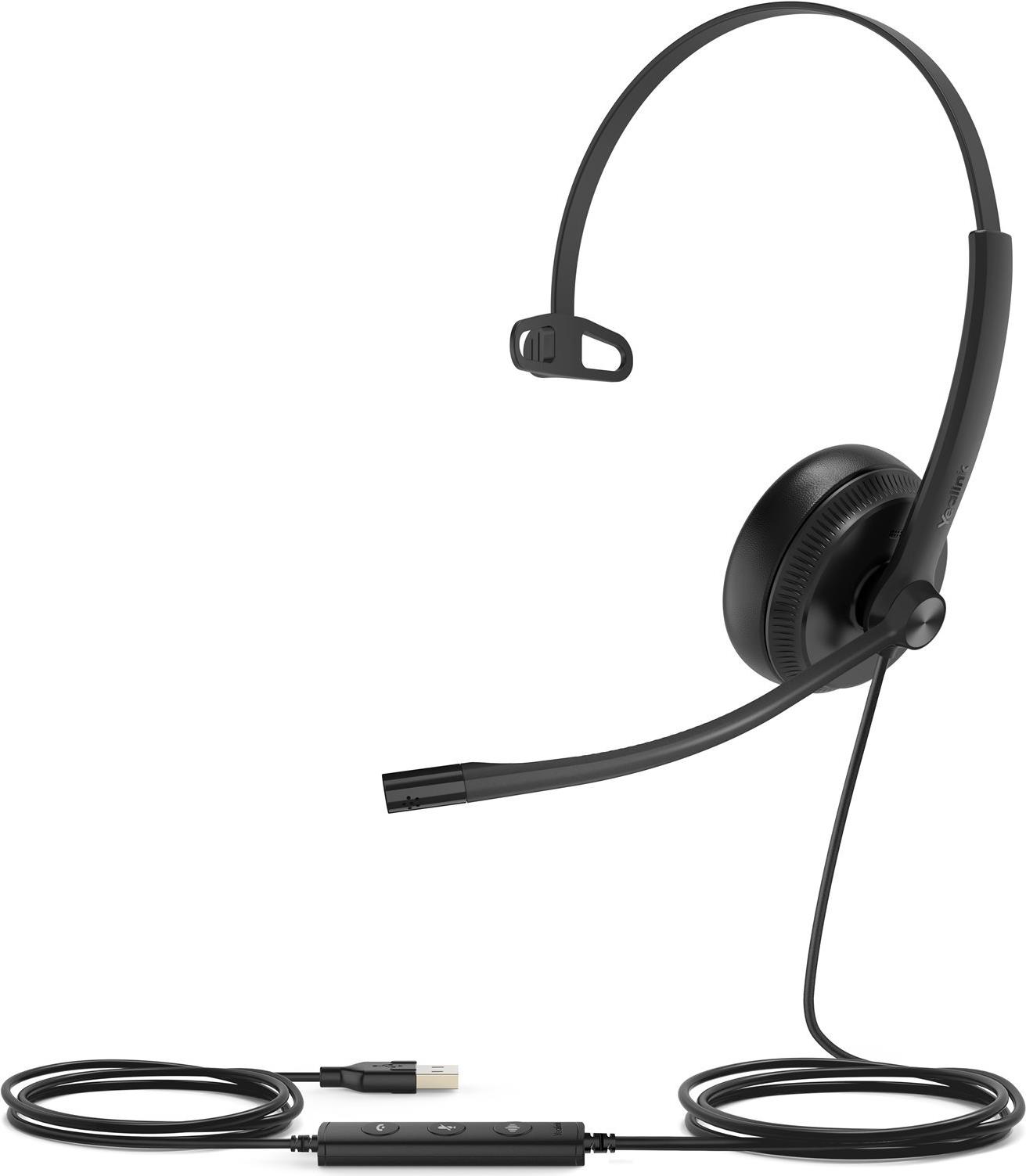 Yealink UH34 Mono On-Ear Headset USB Schwarz