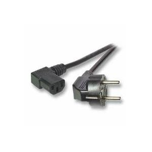 EFB-Elektronik Netzleitung Schutzkontakt 90° - C13 90°, schwarz, 2,0 m, 3 x 0,75 mm² Hersteller: EFB Elektronik (EK535.2)