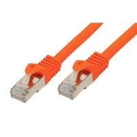 RJ45 Patchkabel mitCat.7 Rohkabel und Rastnasenschutz (RNS®), S/FTP, PiMF, halogenfrei, 600MHz, OFC, orange, 10m, Good Connections® (8070R-100O)